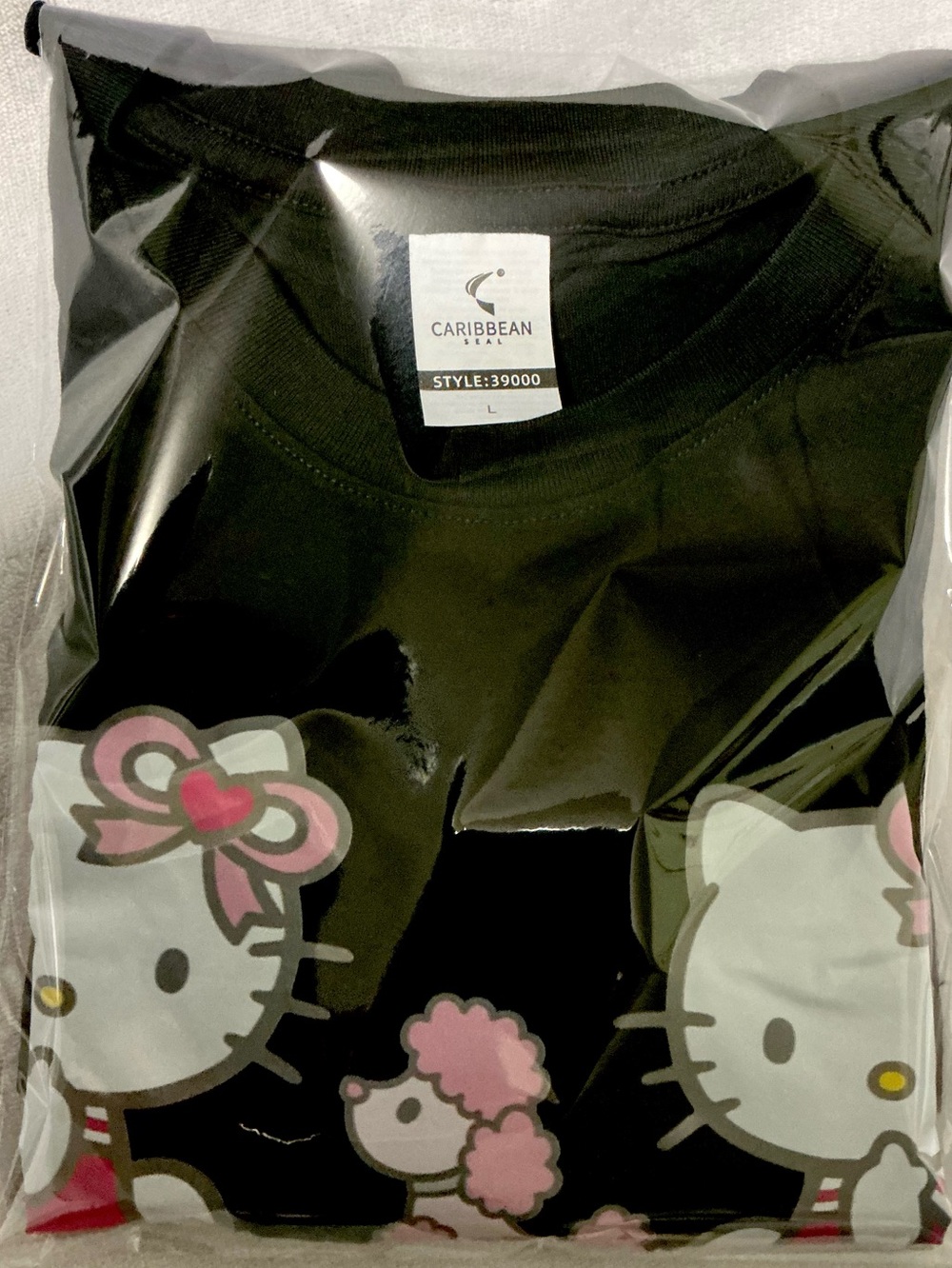 Women’s Sz L, Black Hello Kitty Tee, NWOT